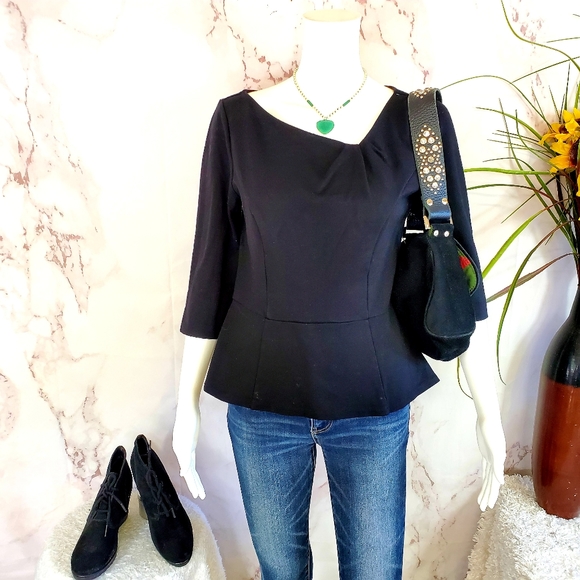 White House Black Market Tops - White House Black Market pullover peplum top